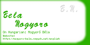 bela mogyoro business card