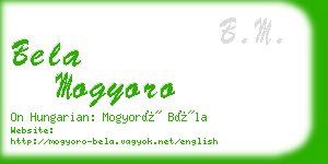 bela mogyoro business card